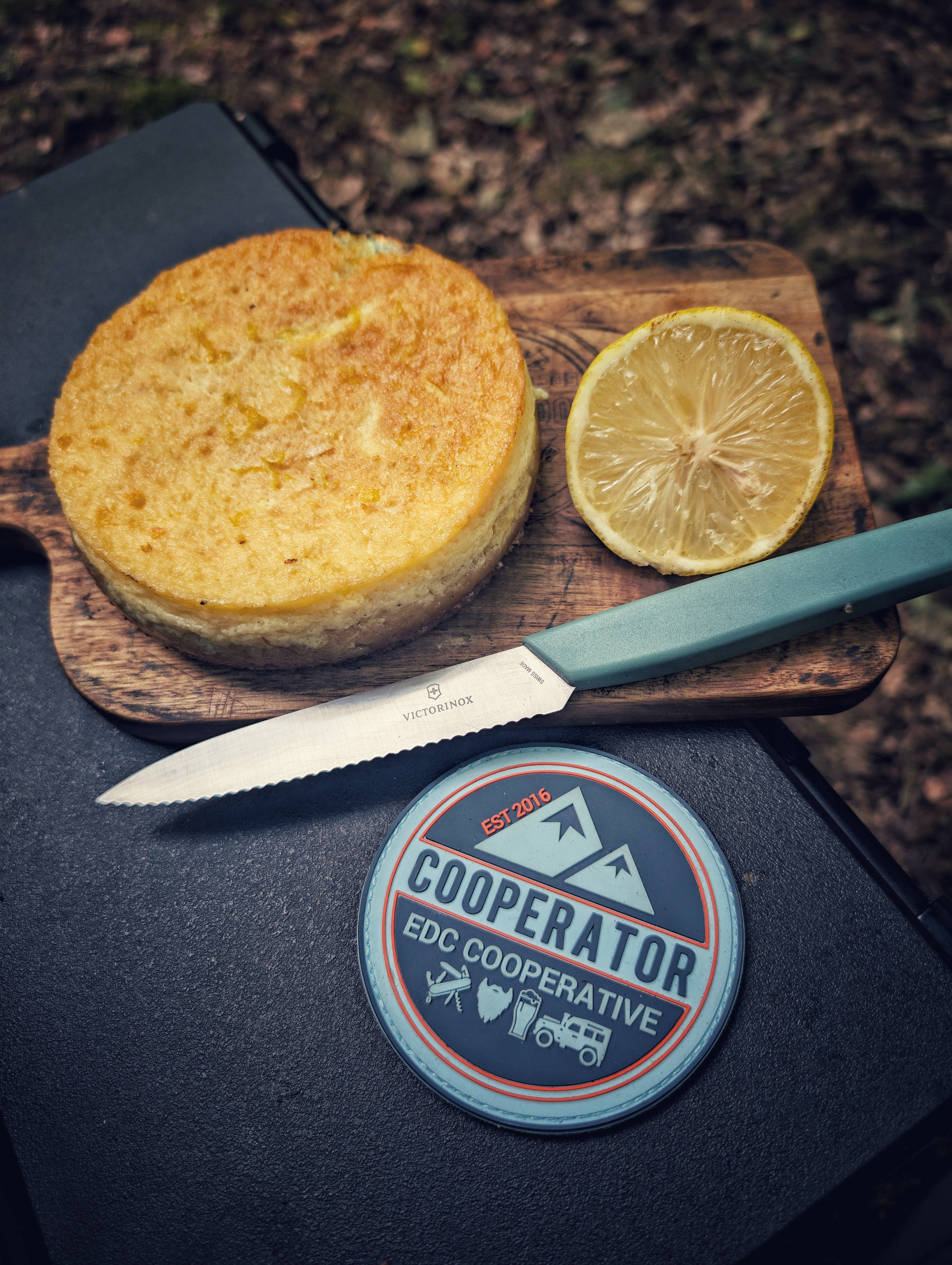 Gourmet Camping - Baked Lemon Basque Cheesecake