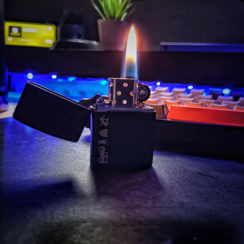 COOP Zippo - STEEL body Matte black