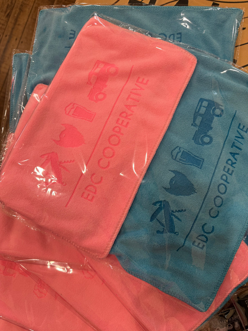 Pink and Blue Birthday Microfibre Towels