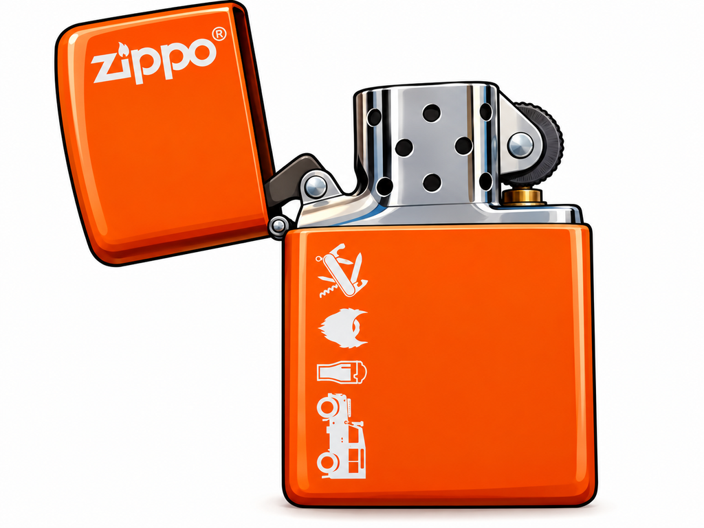 Orange Cooperative Zippo